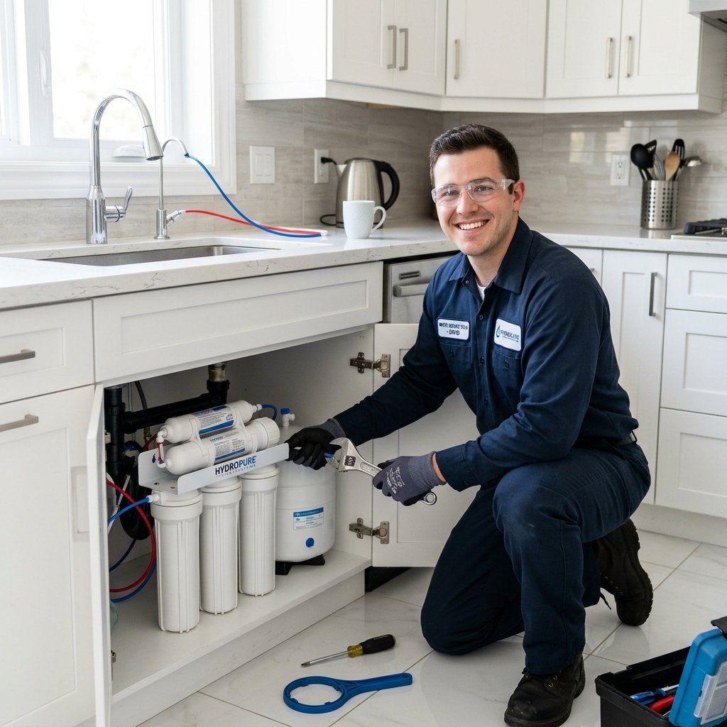 Professional Aqua Solutions Service Technician smiling